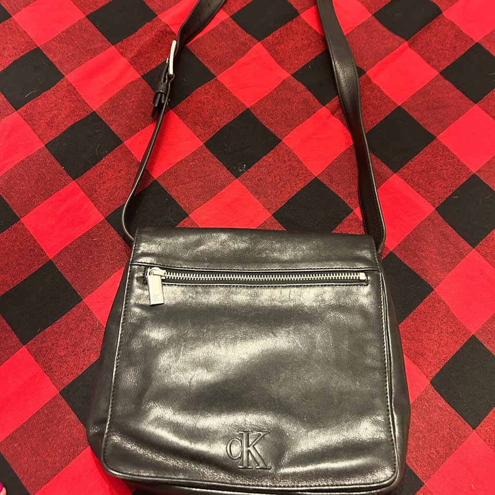 Calvin Klein Soft Black Leather Purse